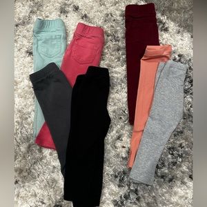 Set of 7 Toddler Girl Leggings - Size 2T